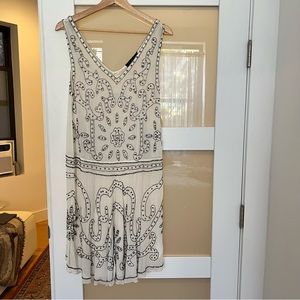 Twin Set White Beaded Flapper Style Dress